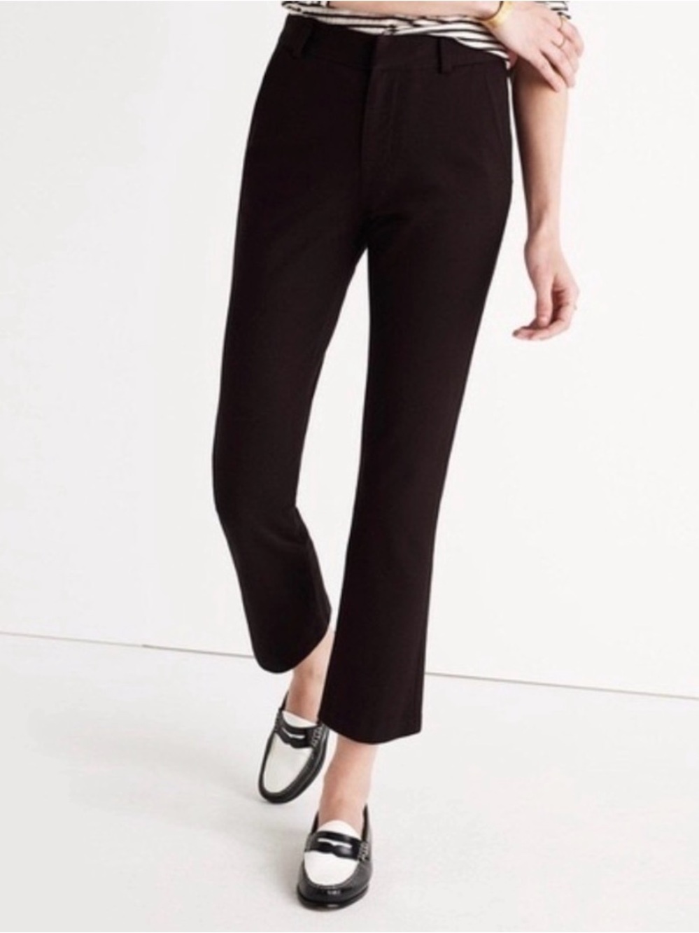 J. CREW Teddie Pants women’s Size 0 Black Cropped Office Preppy